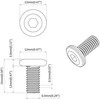 Užrakinimo varžtas 12 vnt. Sidabrinė M6 x 12 mm Plienas