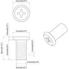 Užrakto veržlė 12 vnt. Sidabro M6 x 15 mm Plienas