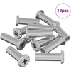 Užrakto veržlė 12 vnt. Sidabro M6 x 25 mm Plienas