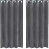 Užtemdymo užuolaidos 2 pcs Šviesiai pilka 140 x 175 cm Aksomas