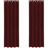 Užtemdymo užuolaidos 2 pcs Vyno raudona 140 x 245 cm Aksomas
