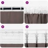 Užuolaidos su žiedais, blokuojančios šviesą 2 pcs Tamsiai rudas