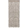Užuolaida nuo musių, taupe ir balta, 56x200cm, šenilis