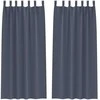 Užuolaidos su žiedais, blokuojančios šviesą 2 pcs Antracitas