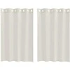 Voile Užuolaida 2 pcs Kreminė 140 x 140 cm Poliesteris