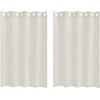 Voile Užuolaida 2 pcs Kreminė 140 x 140 cm Poliesteris