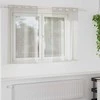 Voile Užuolaida 2 pcs Kreminė 140 x 140 cm Poliesteris