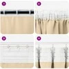 Užuolaidos su žiedais, blokuojančios šviesą 2 pcs Kreminė