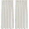 Voile Užuolaida 2 pcs Kreminė 175 x 140 cm Poliesteris