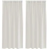 Voile Užuolaida 2 pcs Kreminė 175 x 140 cm Poliesteris