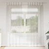 Voile Užuolaida 2 pcs Kreminė 225 x 140 cm Poliesteris