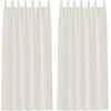 Voile Užuolaida 2 pcs Kreminė 225 x 140 cm Poliesteris