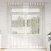 Voile Užuolaida 2 pcs Kreminė 225 x 140 cm Poliesteris