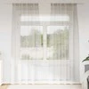 Voile Užuolaida 2 pcs Kreminė 225 x 140 cm Poliesteris