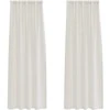Voile Užuolaida 2 pcs Kreminė 225 x 140 cm Poliesteris