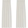 Voile Užuolaida 2 pcs Kreminė 260 x 140 cm Poliesteris