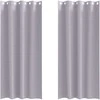 Užuolaidos su žiedais, blokuojančios šviesą 2 pcs Metalo pilka