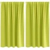 Užuolaidos su žiedais, blokuojančios šviesą 2 pcs Žalia