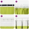 Užuolaidos su žiedais, blokuojančios šviesą 2 pcs Žalia