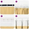 Užuolaidos su žiedais, blokuojančios šviesą 2 pcs Smėlio
