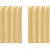 Užuolaidos su žiedais, blokuojančios šviesą 2 pcs Smėlio