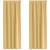 Užuolaidos su žiedais, blokuojančios šviesą 2 pcs Smėlio