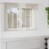 Voile Užuolaida 2 pcs Smėlio 140 x 140 cm Poliesteris