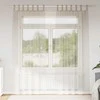 Voile Užuolaida 2 pcs Smėlio 225 x 140 cm Poliesteris