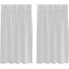 Voile Užuolaida 2 pcs Šviesiai pilka 140 x 140 cm Poliesteris