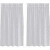Voile Užuolaida 2 pcs Šviesiai pilka 140 x 140 cm Poliesteris