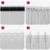 Voile Užuolaida 2 pcs Šviesiai pilka 175 x 140 cm Poliesteris