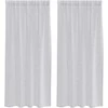 Voile Užuolaida 2 pcs Šviesiai pilka 175 x 140 cm Poliesteris