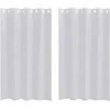 Voile Užuolaida 2 pcs Šviesiai pilka 175 x 140 cm Poliesteris