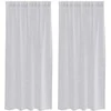 Voile Užuolaida 2 pcs Šviesiai pilka 175 x 140 cm Poliesteris