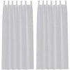 Voile Užuolaida 2 pcs Šviesiai pilka 245 x 140 cm Poliesteris