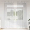 Voile Užuolaida 2 pcs Šviesiai pilka 245 x 140 cm Poliesteris