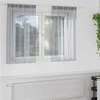 Voile Užuolaida 2 pcs Tamsiai pilka 140 x 140 cm Poliesteris