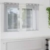 Voile Užuolaida 2 pcs Tamsiai pilka 140 x 140 cm Poliesteris