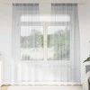 Voile Užuolaida 2 pcs Tamsiai pilka 260 x 140 cm Poliesteris