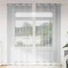 Voile Užuolaida 2 pcs Tamsiai pilka 260 x 140 cm Poliesteris