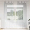 Voile Užuolaida 2 pcs Tamsiai pilka 260 x 140 cm Poliesteris