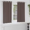 Užuolaidos su žiedais, blokuojančios šviesą 2 pcs Tamsiai rudas