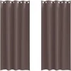 Užuolaidos su žiedais, blokuojančios šviesą 2 pcs Tamsiai rudas