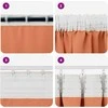 Užuolaidos su žiedais, blokuojančios šviesą 2 pcs Terakotos