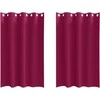 Užuolaidos su žiedais, blokuojančios šviesą 2 pcs Vyno raudona