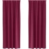 Užuolaidos su žiedais, blokuojančios šviesą 2 pcs Vyno raudona