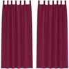 Užuolaidos su žiedais, blokuojančios šviesą 2 pcs Vyno raudona