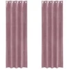 Užtemdymo užuolaidos 2 pcs Tamsiai rožinė 140 x 260 cm Aksomas
