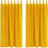 Užtemdymo užuolaidos 2 pcs Garučių geltona 140 x 175 cm Aksomas