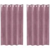 Užtemdymo užuolaidos 2 pcs Tamsiai rožinė 140 x 140 cm Aksomas